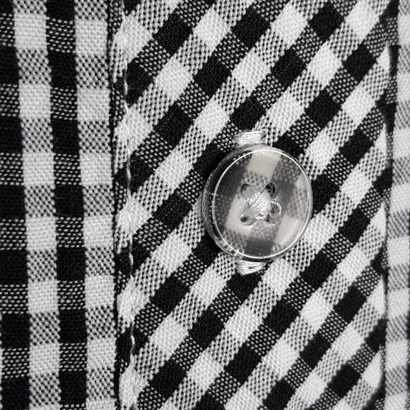 NWT Quacker Factory Gingham Colorful Embellished Button Up Tunic Top L Boho - Picture 4 of 10